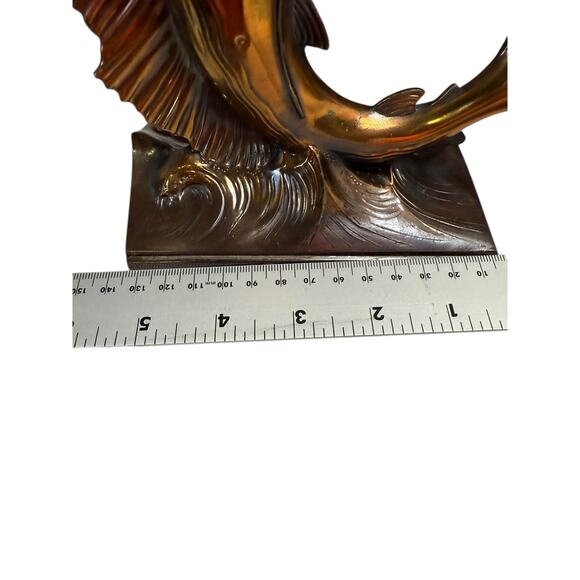 Vintage Bronze Swordfish Table Decor Bookend - Picture 7 of 7
